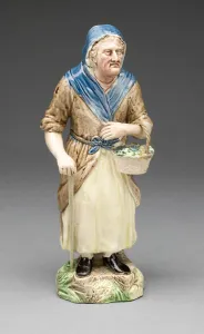 Walking Stick Collection: Woman as Old Age, Burslem, c. 1787. Creators: Ralph Wood the Elder, Enoch Wood