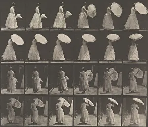 Parasol Prints: [Woman Opening Parasol], 1883-86, printed 1887. Creator: Eadweard J Muybridge