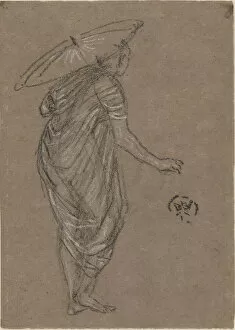 Young Women Collection: Woman with Parasol, 1870-1873. Creator: James Abbott McNeill Whistler
