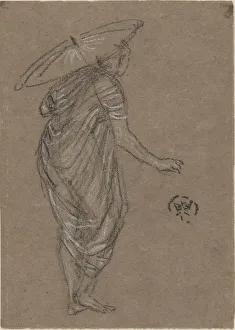 Parasol Prints: Woman with Parasol, 1870-1873. Creator: James Abbott McNeill Whistler