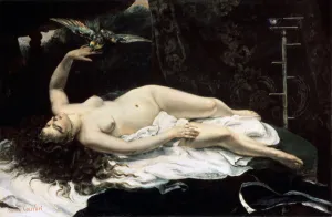 Woman with a Parrot, 1866. Artist: Gustave Courbet