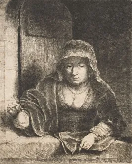 Decollete Gallery: Woman with a Pear, 17th century. Creator: Ferdinand Bol