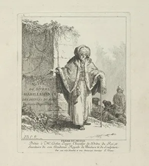 Woman of the People, plate one from Divers Habillements des Peuples du Nord, 1765. Creator: Jean Baptiste Le Prince