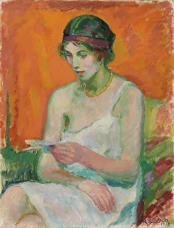 Woman in her Petticoat, 1912. Creator: Magnus Enckell