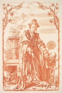 Kitten Prints: Woman Playing with a Cat, 19th century. Creator: Unknown