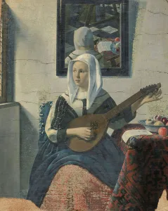 Forgery Prints: Woman playing a cittern, 1930-1940. Creator: Han van Meegeren