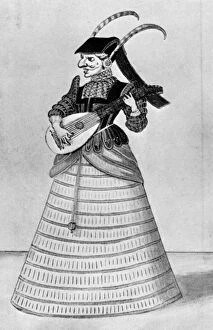 Images Dated 2nd February 2008: A woman playing a stringed instrument, early 17th century (1926). Artist: Daniel Rebel