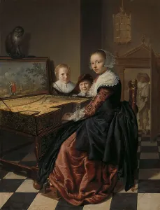 Clavecin Prints: Woman Playing the Virginal, c.1637. Creator: Jan Miense Molenaer
