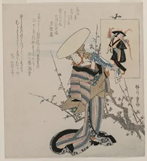 1615 1868 Prints: Woman by a Plum Tree Matched with the Wisteria Maiden... c. early 1830s. Creator