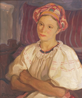 Defiance Prints: Woman from Pohronie, around 1936. Creator: Stefan Polkorab