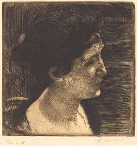 Woman in Full Profile (Grand profil de femme), 1892. Creator: Paul Albert Besnard Woman in Full Profile (Grand profil de femme), 1892. Creator: Paul Albert Besnard