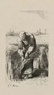 Jean Fran And Xe7 Gallery: Woman Pulling Flax, 1853, after drawing made in 1852. Creator: Jacques-Adrien Lavieille
