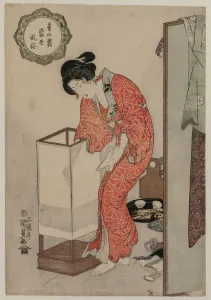 1615 1868 Prints: Woman Putting Out a Light (from the series Modern Customs: Frost Beneath the Stars), c