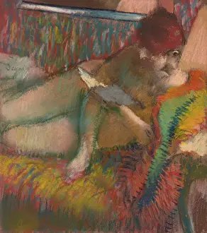 Reading Woman Prints: Woman reading, c1883-1885. Creator: Degas, Edgar (1834-1917)