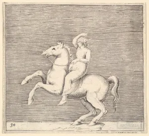 Philippe Prints: Woman on Rearing Horse, published ca. 1599-1622. Creator: Unknown