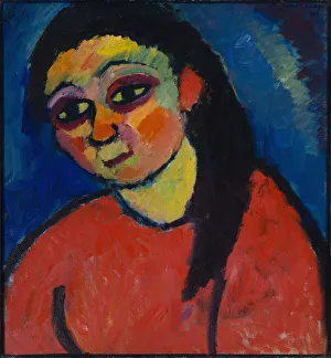 Kochel Am See Prints: Woman with red blouse, 1911