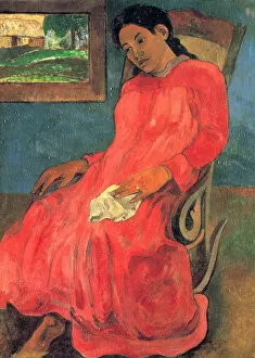 Images Dated 15th February 2011: Woman in Red Dress, 1891