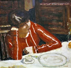 Bonnard Gallery: Woman in Red Top, c1920. Artist: Pierre Bonnard