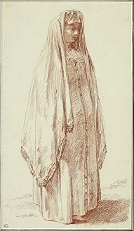 A Woman in Russian Dress, 1780. Creator: Jean Baptiste Le Prince