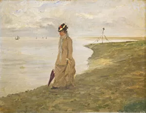 Images Dated 7th April 2021: Woman by the Seaside, 19th century. Creator: Unknown