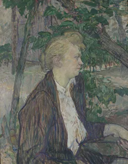 In The Sun Prints: Woman seated in a Garden, 1891. Artist: Toulouse-Lautrec, Henri, de (1864-1901)