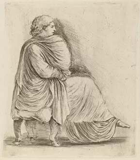 Woman Seated on a Stool. Creator: Stefano della Bella