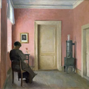 Woman sitting in an Interior, 1915. Artist: Peter Vilhelm Ilsted