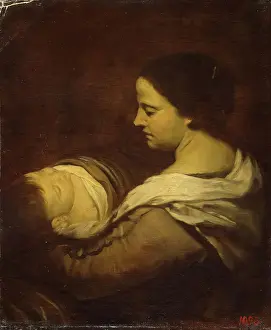 Asleep Prints: Woman with Sleeping Child, 1660. Creator: Juan Bautista Martinez del Mazo
