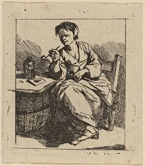 A Woman Smoking. Creator: Cornelis Bega