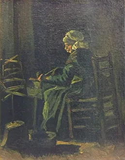 Spinner Prints: Woman at the Spinning Wheel, 1885. Artist: Gogh, Vincent, van (1853-1890)