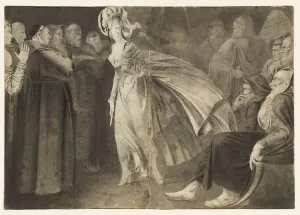 John Brown Prints: Woman Standing among the Friars (recto) Sketches of Heads (verso)