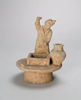 Water Jar Collection: Woman Standing Over a Well, Northern Wei Dynasty (386-535)