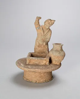 Water Jar Prints: Woman Standing Over a Well, Northern Wei Dynasty (386-535)