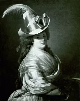 Plumed Gallery: Woman in a Straw Hat, c. 1790. Creator: Unknown