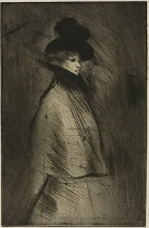 Strolling Prints: Woman Strolling, 1898. Creator: Theophile Alexandre Steinlen