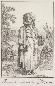 Woman from the Suburbs of Moscow, 1768. Creator: Jean Baptiste Le Prince (French, 1734-1781)