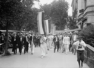 Sashes Prints: Woman Suffrage, 1917. Creator: Harris & Ewing