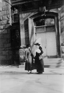 Woman Suffrage - 2 Suffragettes, 1917. Creator: Harris & Ewing. Woman Suffrage - 2 Suffragettes, 1917. Creator: Harris & Ewing