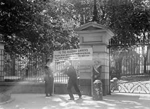 Woman Suffrage Banner, 1917. Creator: Harris & Ewing. Woman Suffrage Banner, 1917. Creator: Harris & Ewing