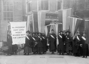 Protesters Prints: Woman Suffrage - Group Leaving Headquarters