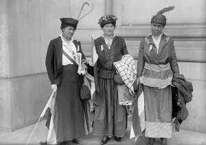 Woman Suffrage - Group of Suffragists, 1916. Creator: Harris & Ewing. Woman Suffrage - Group of Suffragists, 1916. Creator: Harris & Ewing