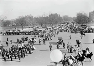 Marching Band Prints: Woman Suffrage - March On Capitol, 1916