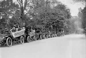 Protesters Prints: Woman Suffrage - Motor Parade To Capitol