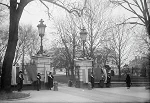 Suffragists Prints: Woman Suffrage - Pickets, 1917
