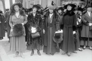 Suffragists Prints: Woman Suffrage - Pickets, 1917