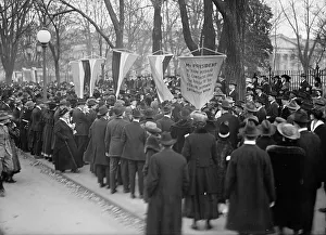 Suffragists Prints: Woman Suffrage - Pickets, 1917
