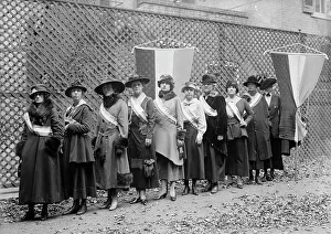 Suffragists Prints: Woman Suffrage - Pickets, 1917