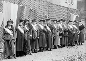 Suffragists Prints: Woman Suffrage - Pickets, 1917