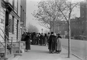 Suffragists Prints: Woman Suffrage - Pickets, 1917