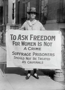 Woman Suffrage - Pickets, 1917. Creator: Harris & Ewing. Woman Suffrage - Pickets, 1917. Creator: Harris & Ewing